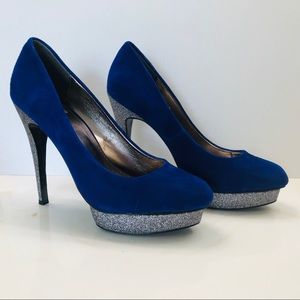 Royal Blue Glitter Pumps